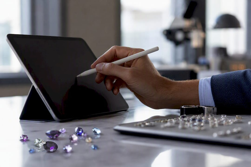 Hand annotating digital jewelry catalog data