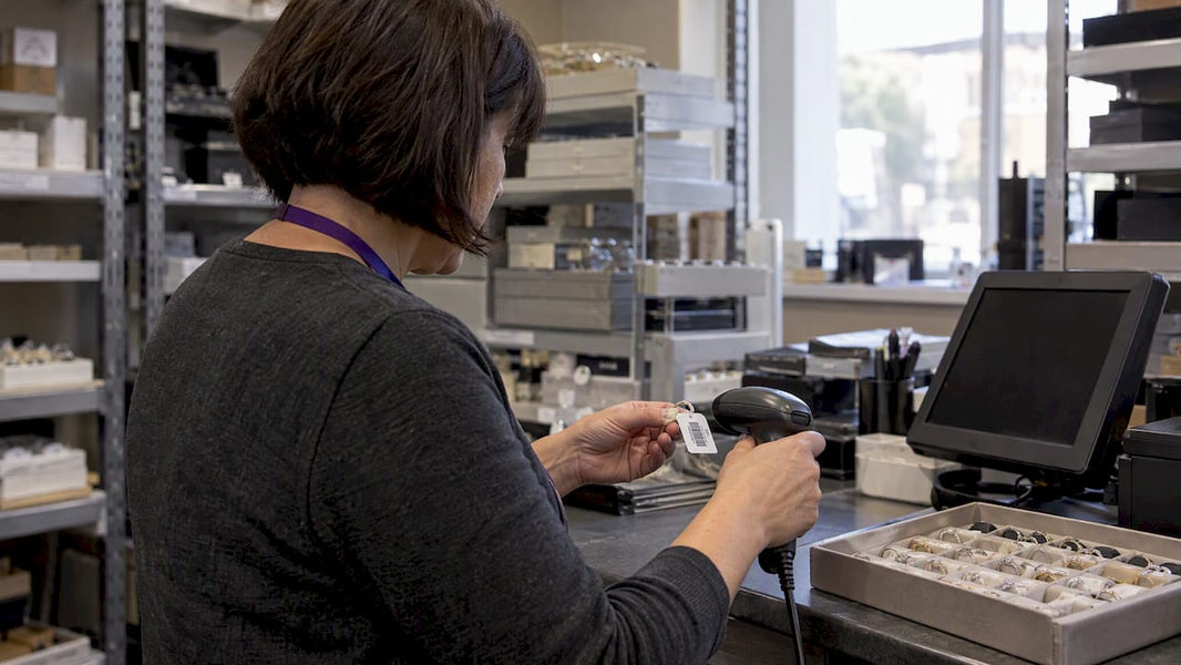 Retailer matching jewelry barcode to POS record