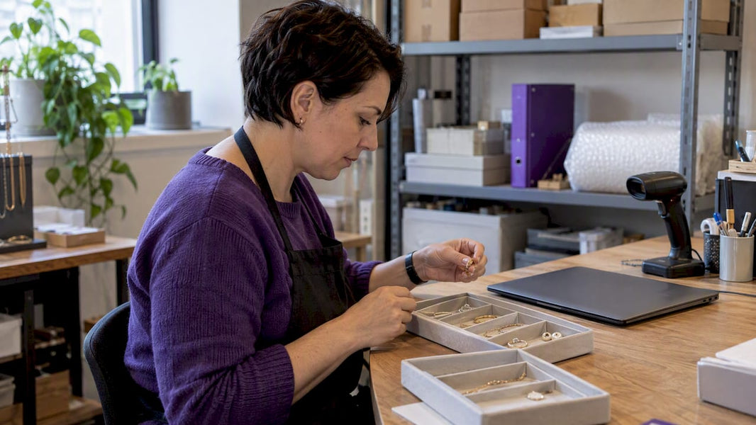 Retailer checking a small jewelry SKU batch